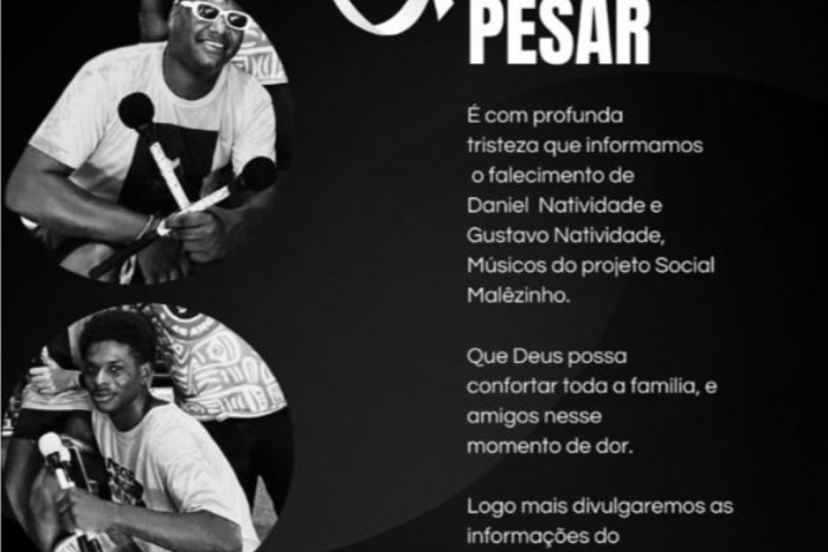 Jovens mortos em Arembepe eram irmãos e percussionistas de projeto social do Malê Debalê, o 'maior balé afro do mundo'