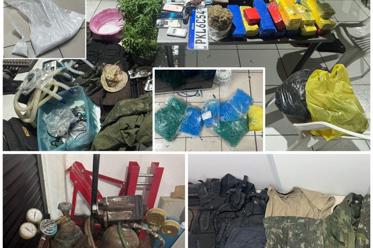 Laboratório do tráfico com drogas e granadas é desmontado pela polícia no bairro de Pituaçu, em Salvador