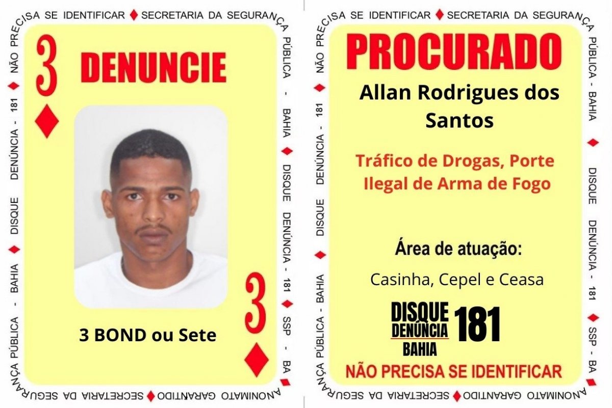 Integrante do Baralho do Crime é procurado por matar e abandonar de corpos de seis 'ex-comparsas' na região metropolitana de Salvador