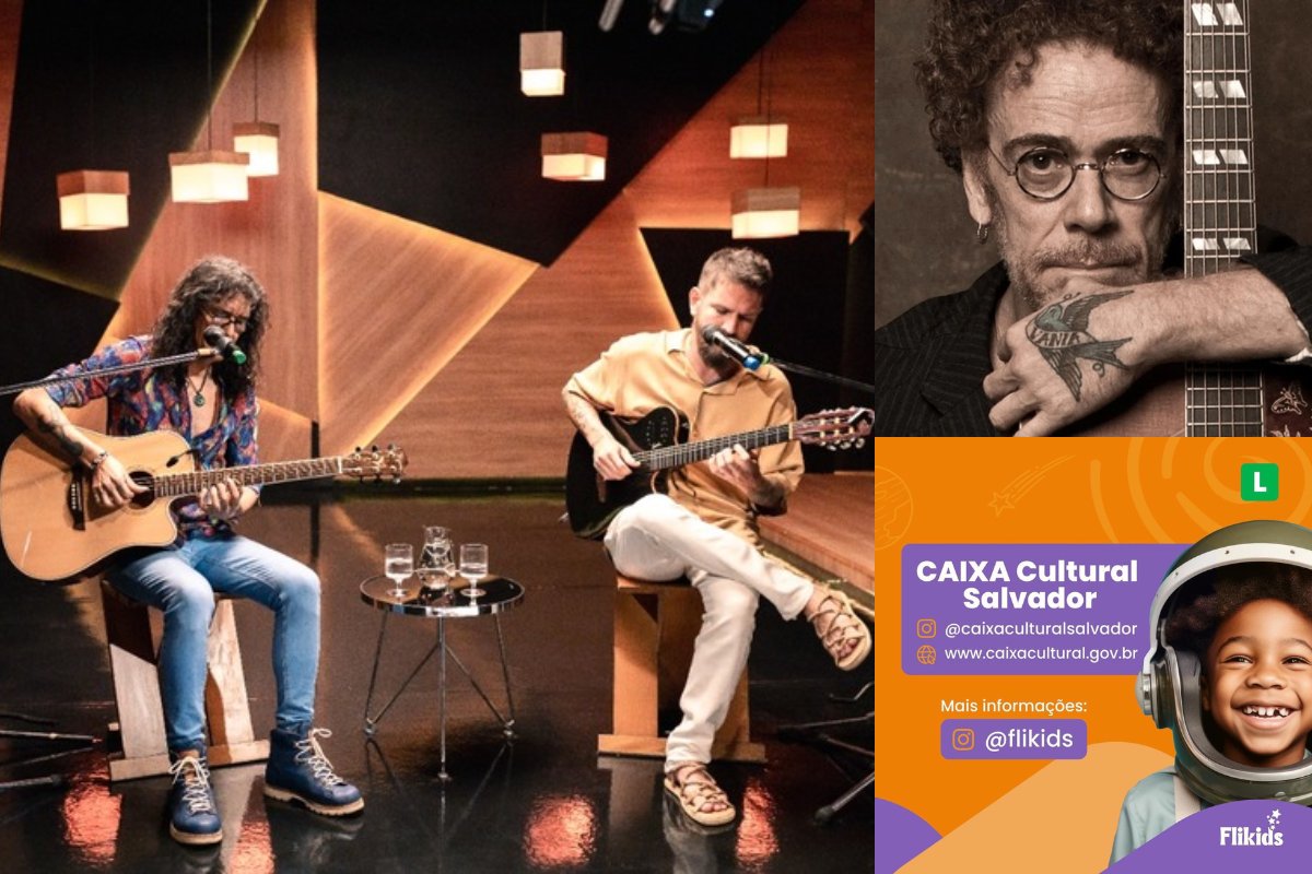 Agenda Cultural: Luiz Caldas e Saulo, Nando Reis e FLIKIDS; confira a programação para este fim de semana