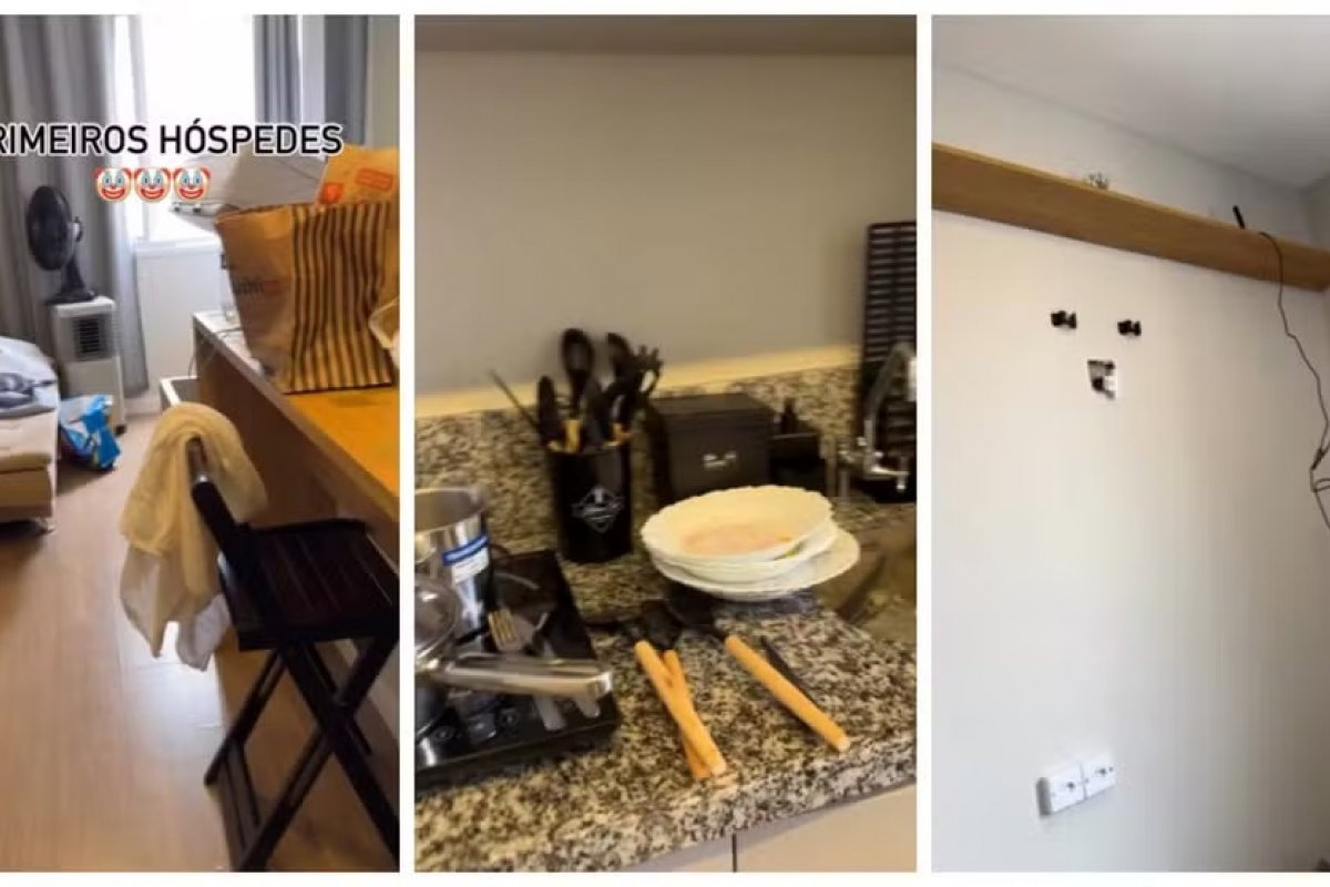 Vídeo: hóspedes furtam TV e entregam apartamento alugado sujo em SP