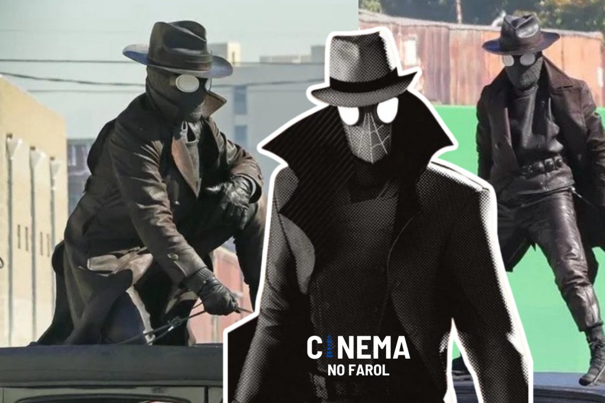Cinema no Farol: Nicolas Cage é visto no set caracterizado de Homem-Aranha Noir