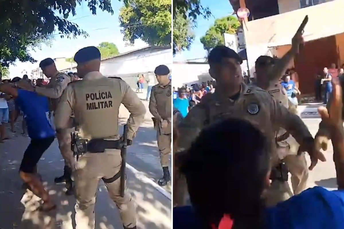 Vídeo: policiais militares agridem eleitores durante abordagem em Camaçari