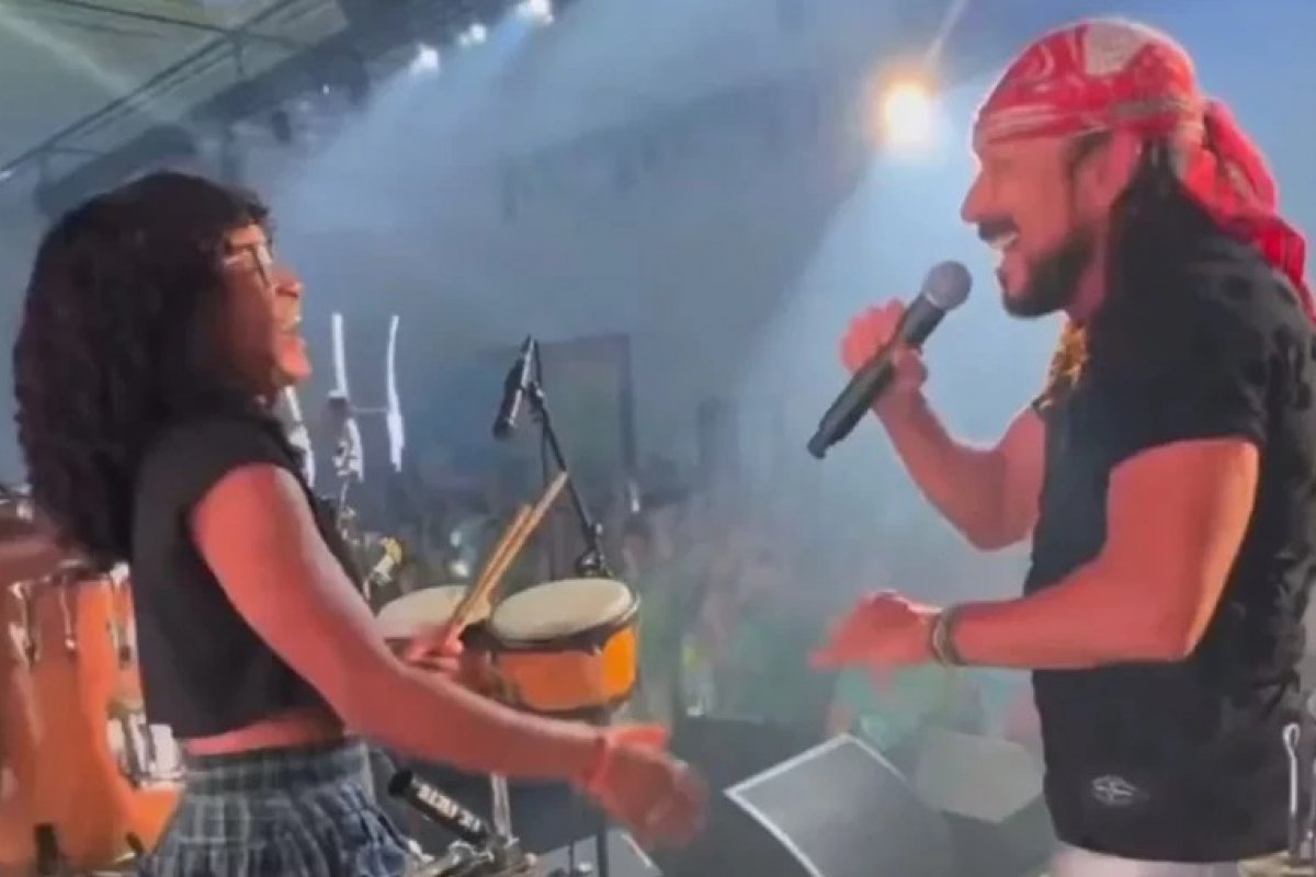 Vídeo: Bell Marques e Rebeca Andrade cantam juntos em evento no sul da Bahia