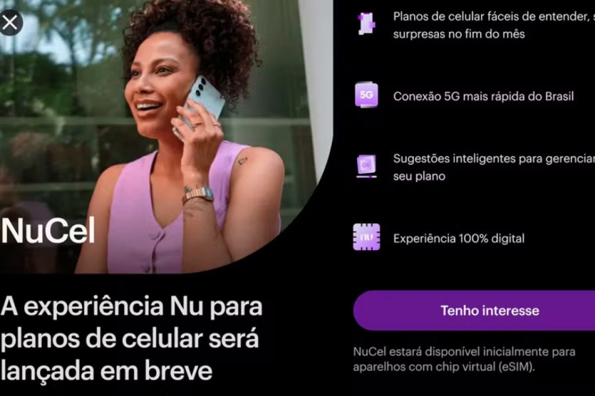 Nubank anuncia NuCel, operadora de celular própria
