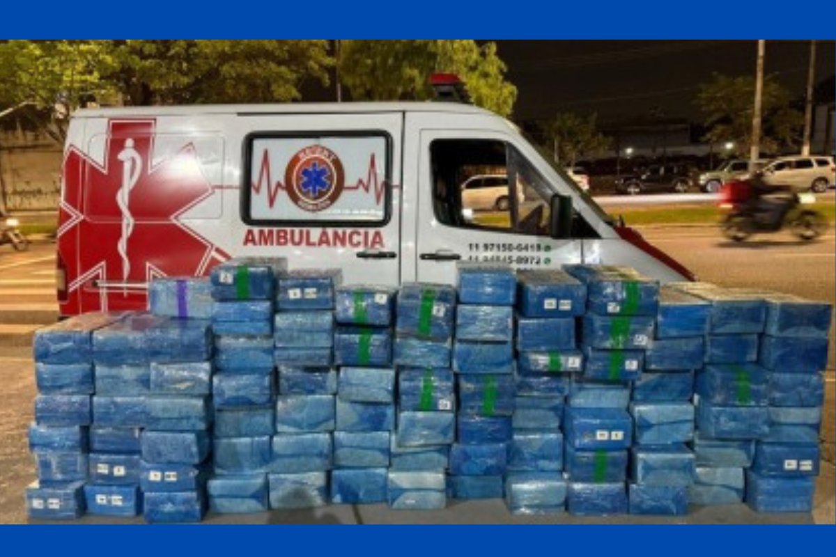 Quase duas toneladas de droga são descobertas pela polícia em Ambulância