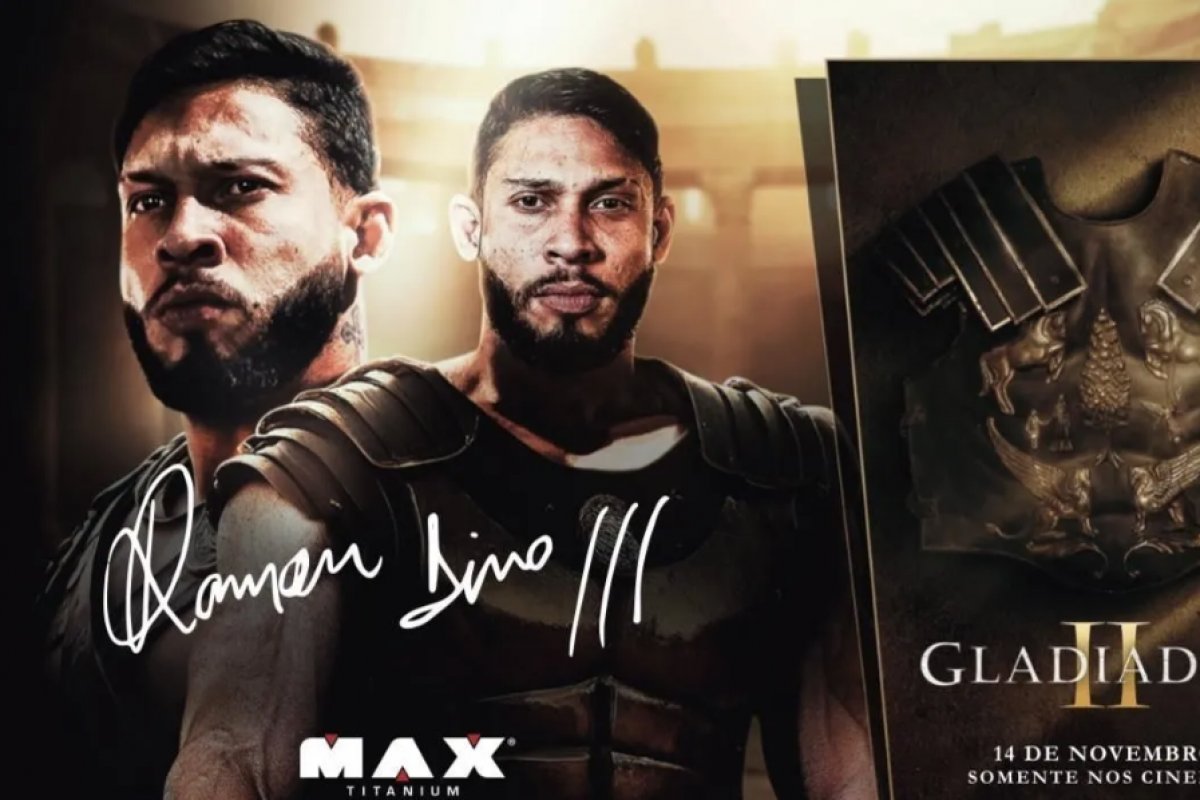 Fenômeno do fisiculturismo, Ramon Dino estrela campanha de filme e vira gladiador