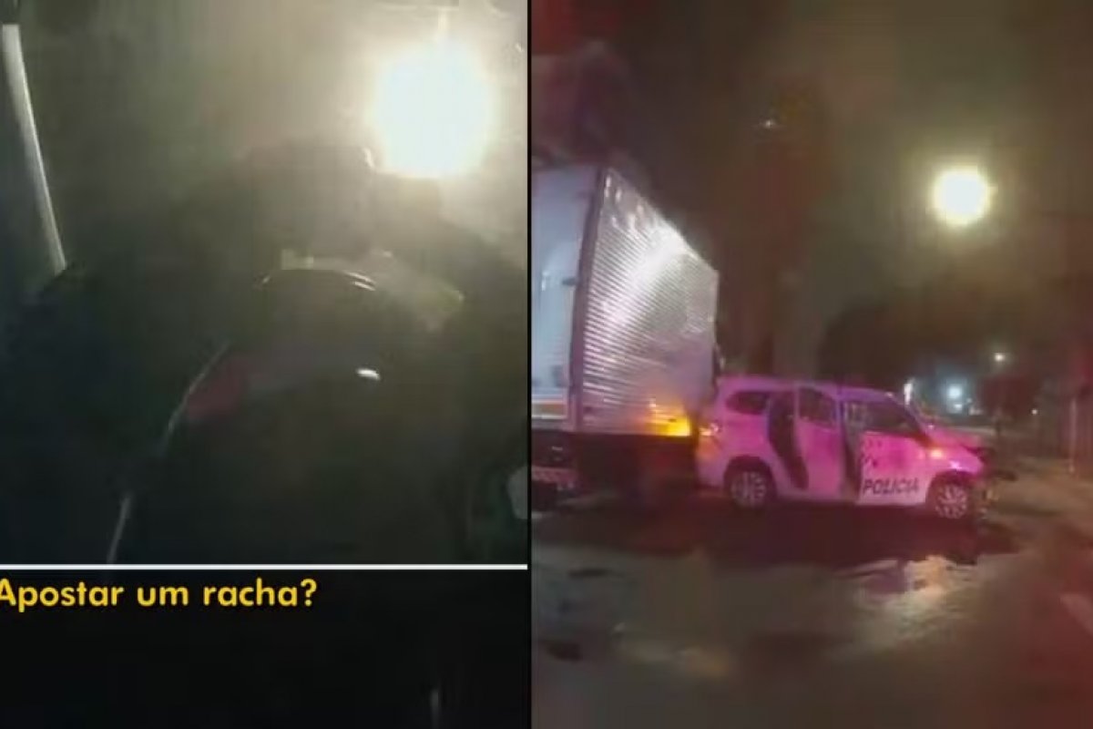 Vídeo: policiais militares são punidos após disputarem 'racha' e sofrerem acidente em São Paulo