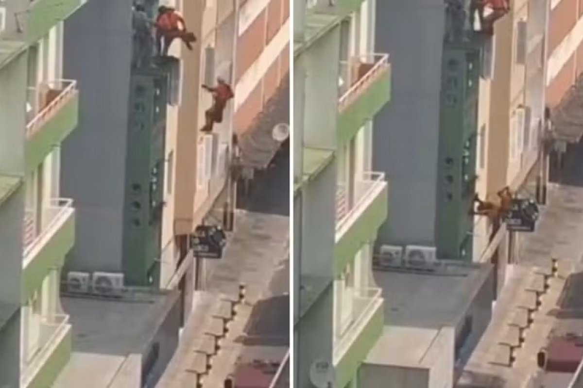 Vídeo: Bombeiro cai de prédio durante operação de resgate em Porto Alegre