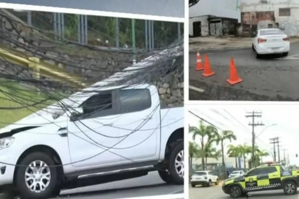 Vídeo: Após queda de dois postes na Avenida São Rafael, 19 linhas de ônibus mudam itinerário