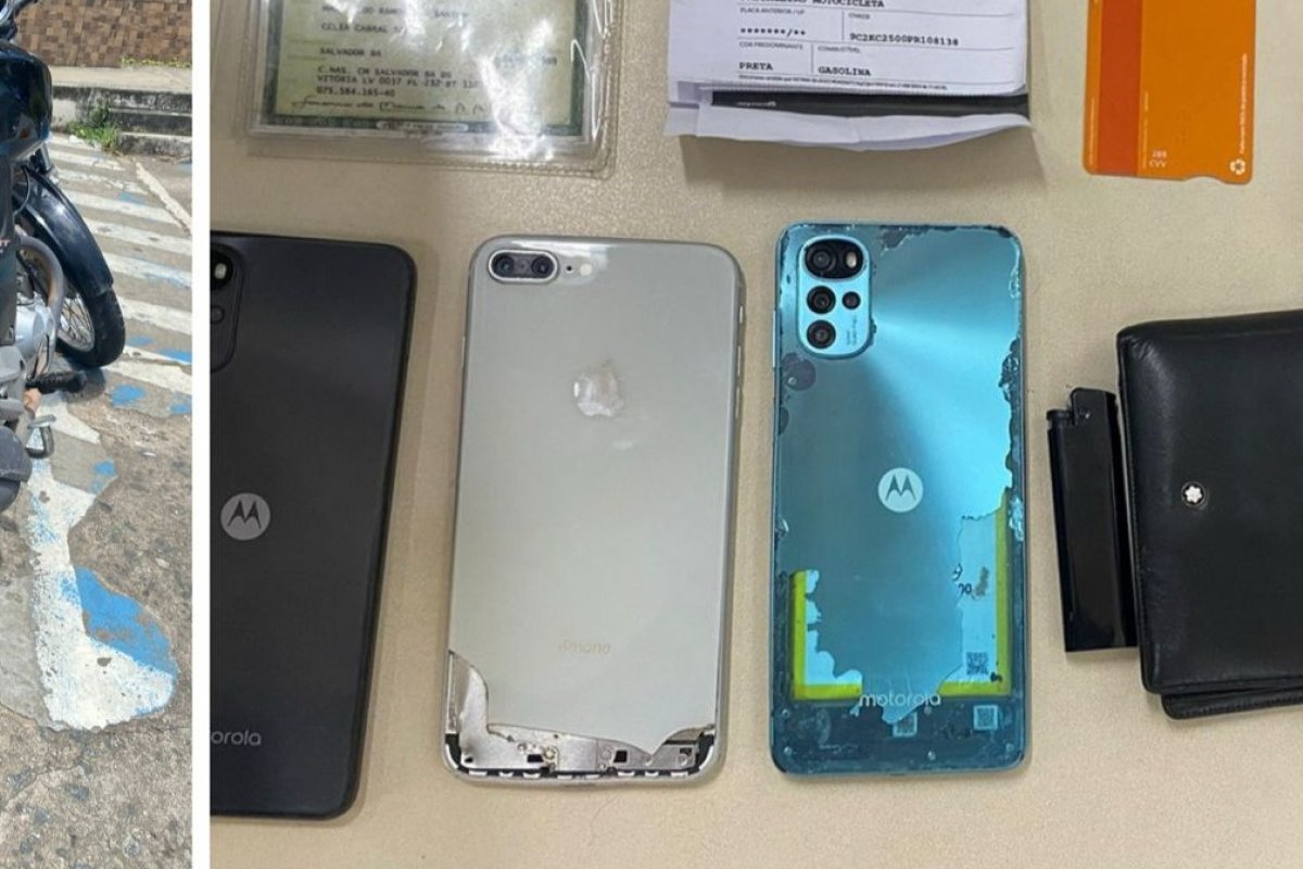 PM apreende moto com placa adulterada na Av. Afrânio Peixoto, em Salvador