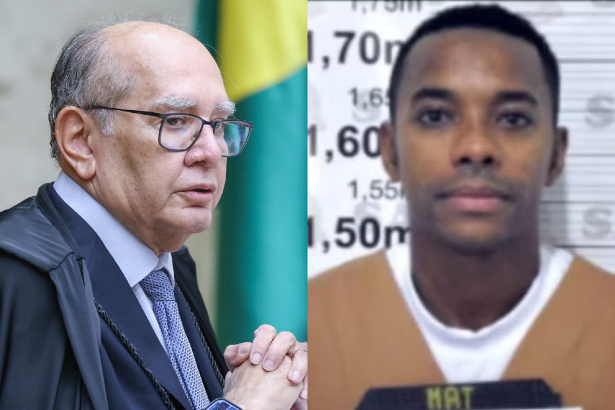 Gilmar Mendes vota pela soltura de Robinho, preso em Tremembé