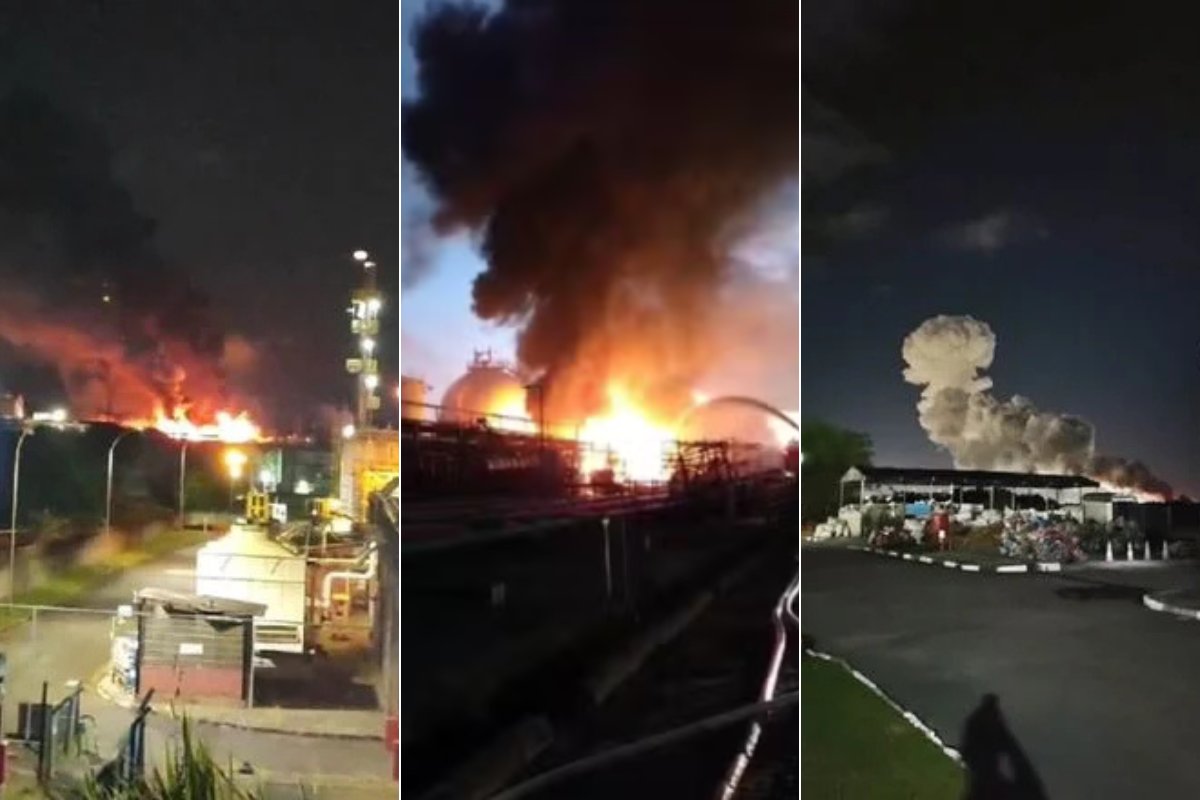 Vídeo: explosão causa incêndio de grandes proporções em fábrica no Polo Industrial de Camaçari