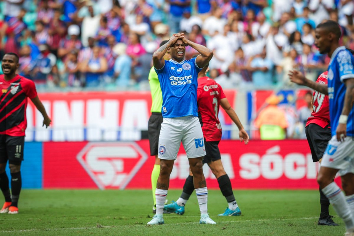 Segue o jejum: Bahia empata com Athletico e chega a sétimo jogo sem vencer; confira o gol