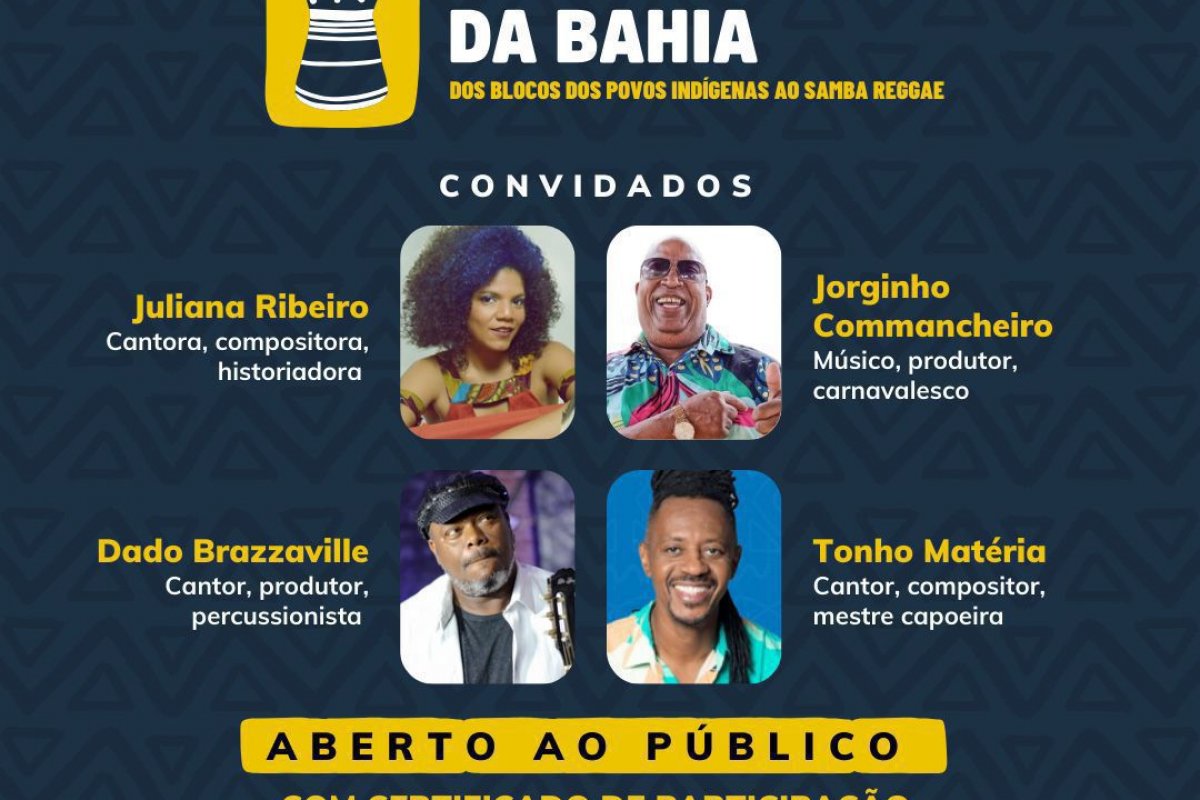 Instituto Reparação e Academia de Letras da Bahia realizam Seminário de Música Negra da Bahia