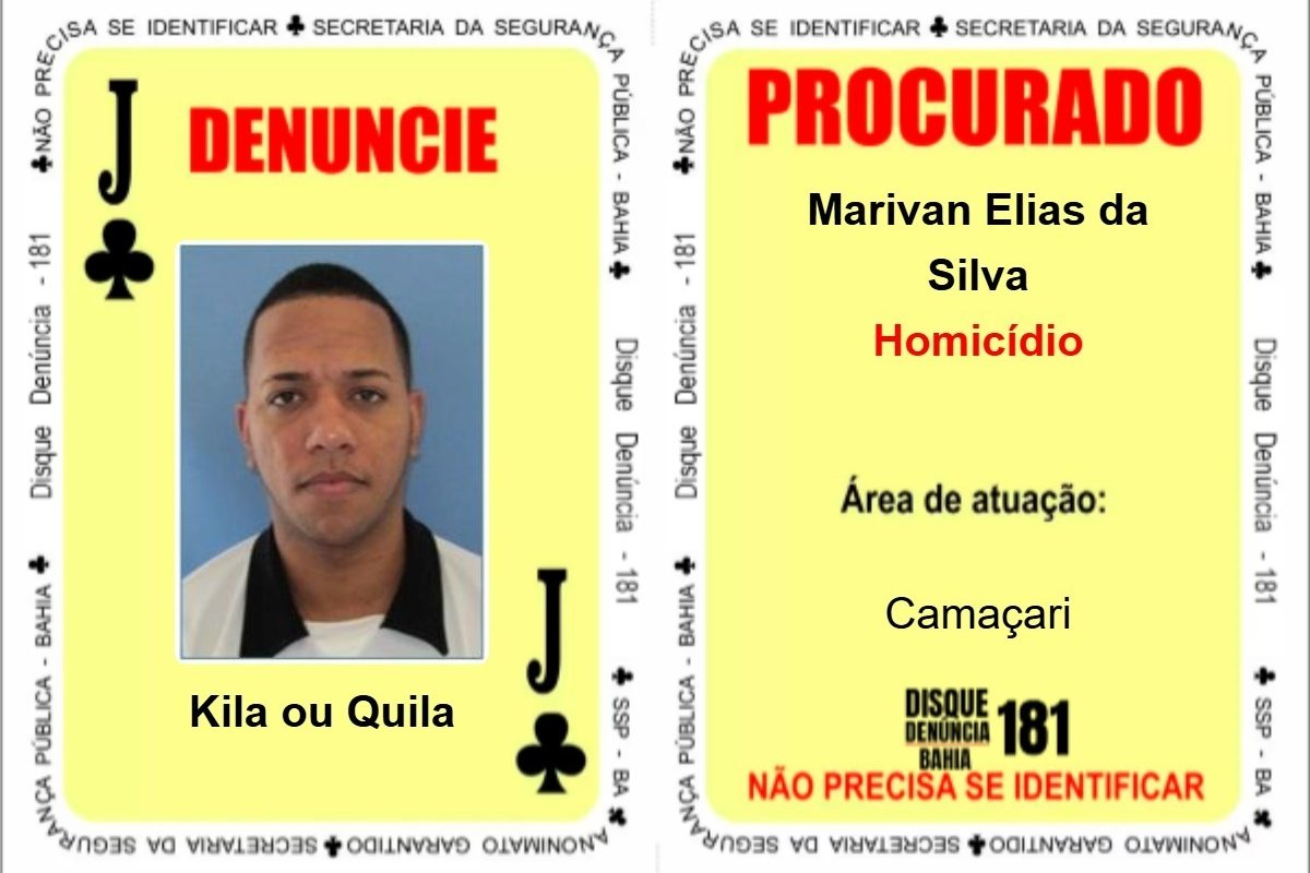 Membros de facção de Camaçari voltam a integrar 'Baralho do Crime' da Segurança Pública