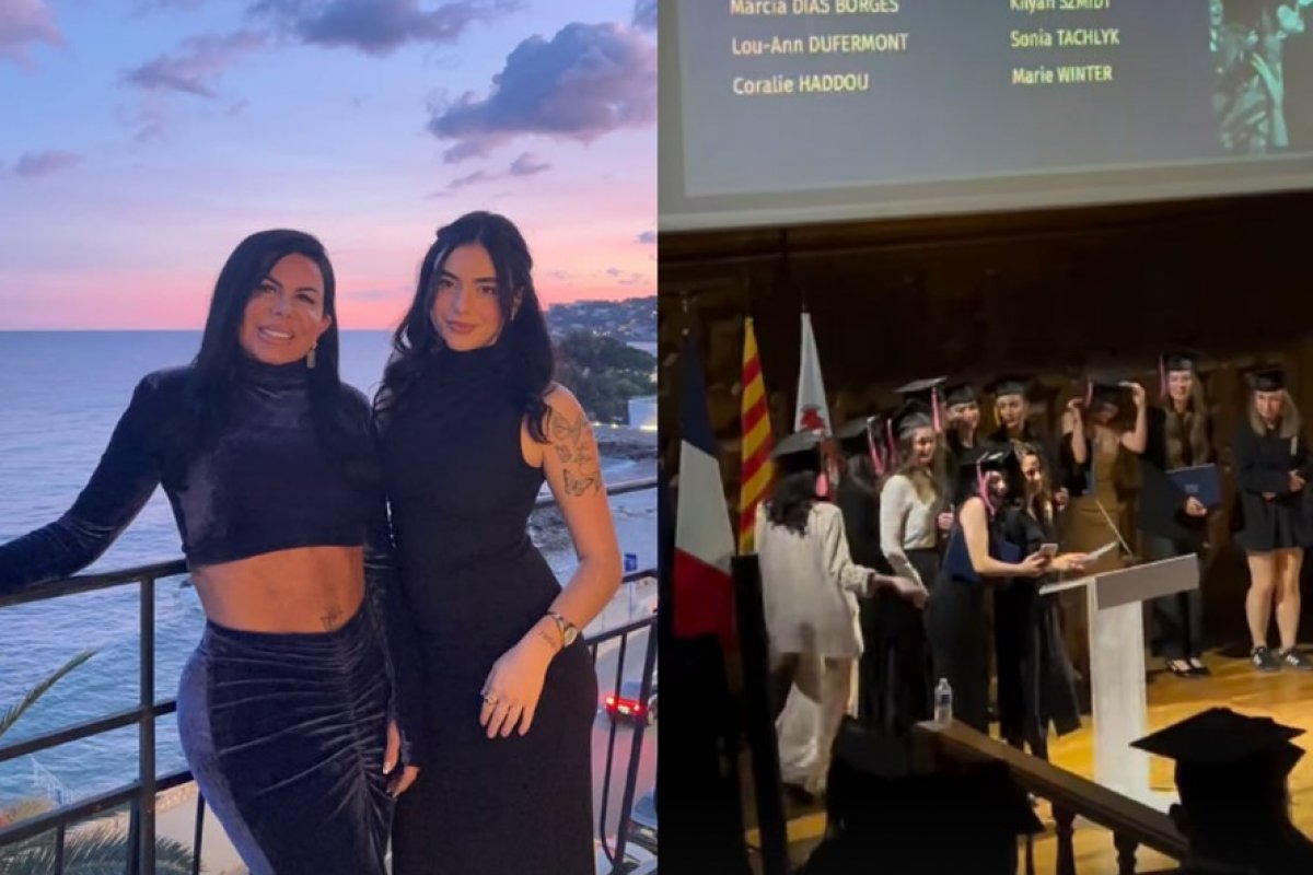 Gretchen comemora formatura da filha em Comunicação Social, na França!