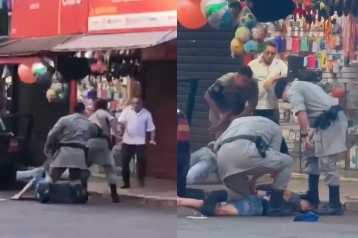 PMs agridem jovens com chutes e socos durante abordagem em Goiás