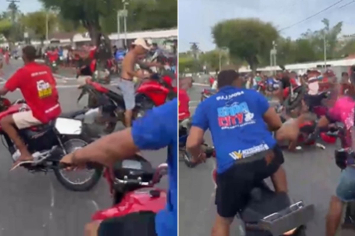 Vídeo: Evento irregular de motos causa transtornos e deixa feridos no Comércio, em Salvador