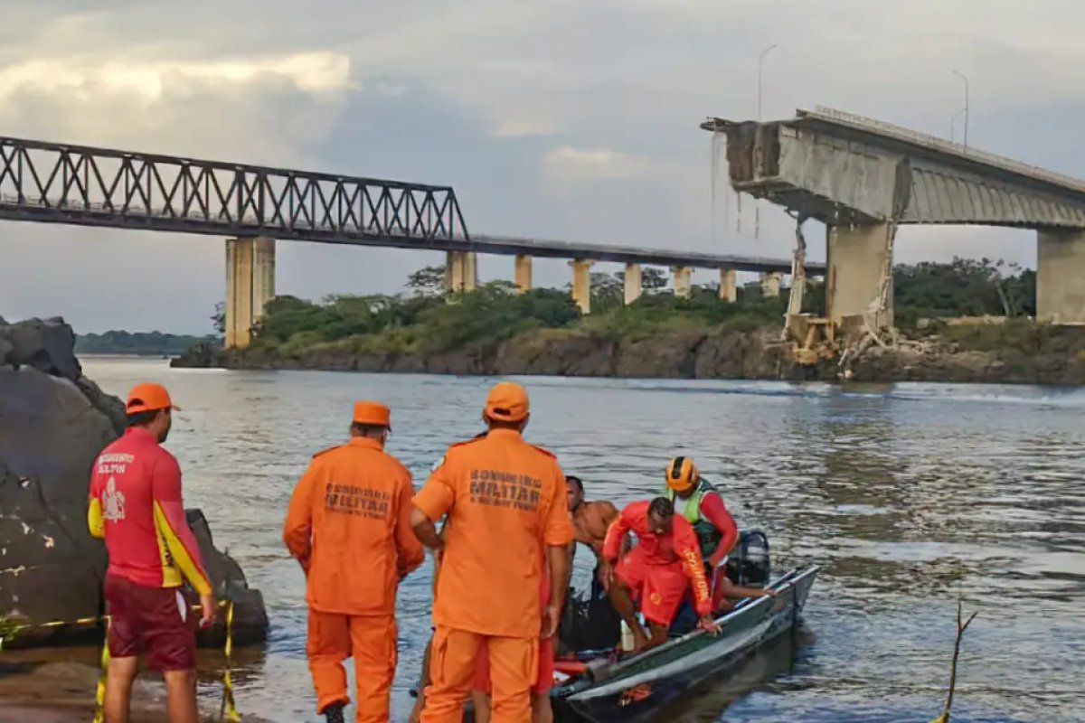 Buscas subaquáticas por desaparecidos em queda de ponte entre TO e MA são suspensas