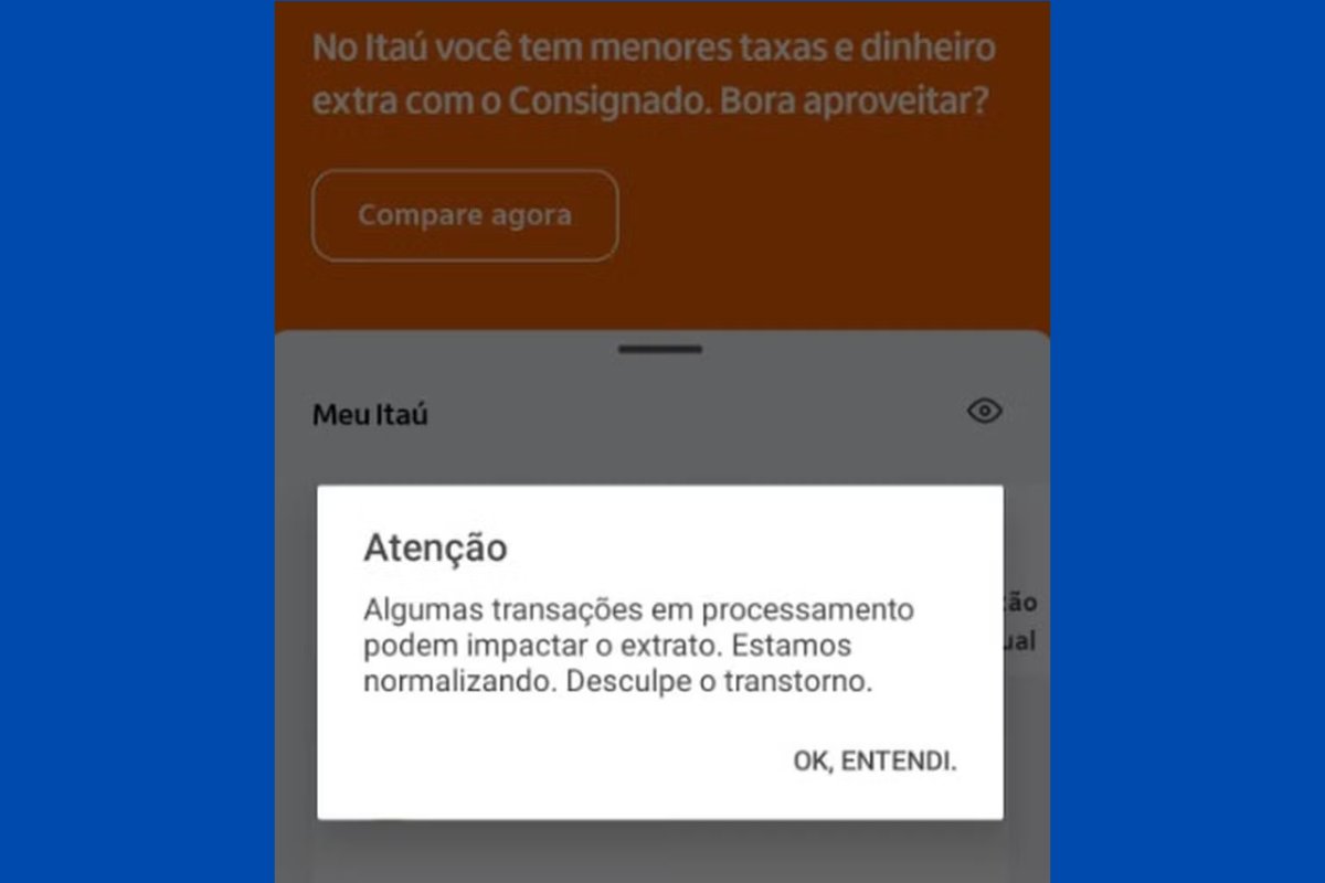 Aplicativo do Itaú apresenta falhas e é criticado por internautas nas redes sociais