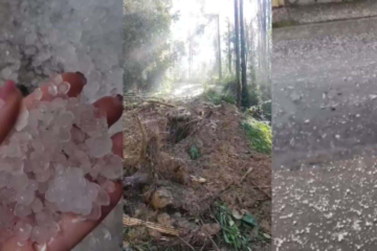 Chuva de granizo provoca transtornos na região de Campinas, em São Paulo