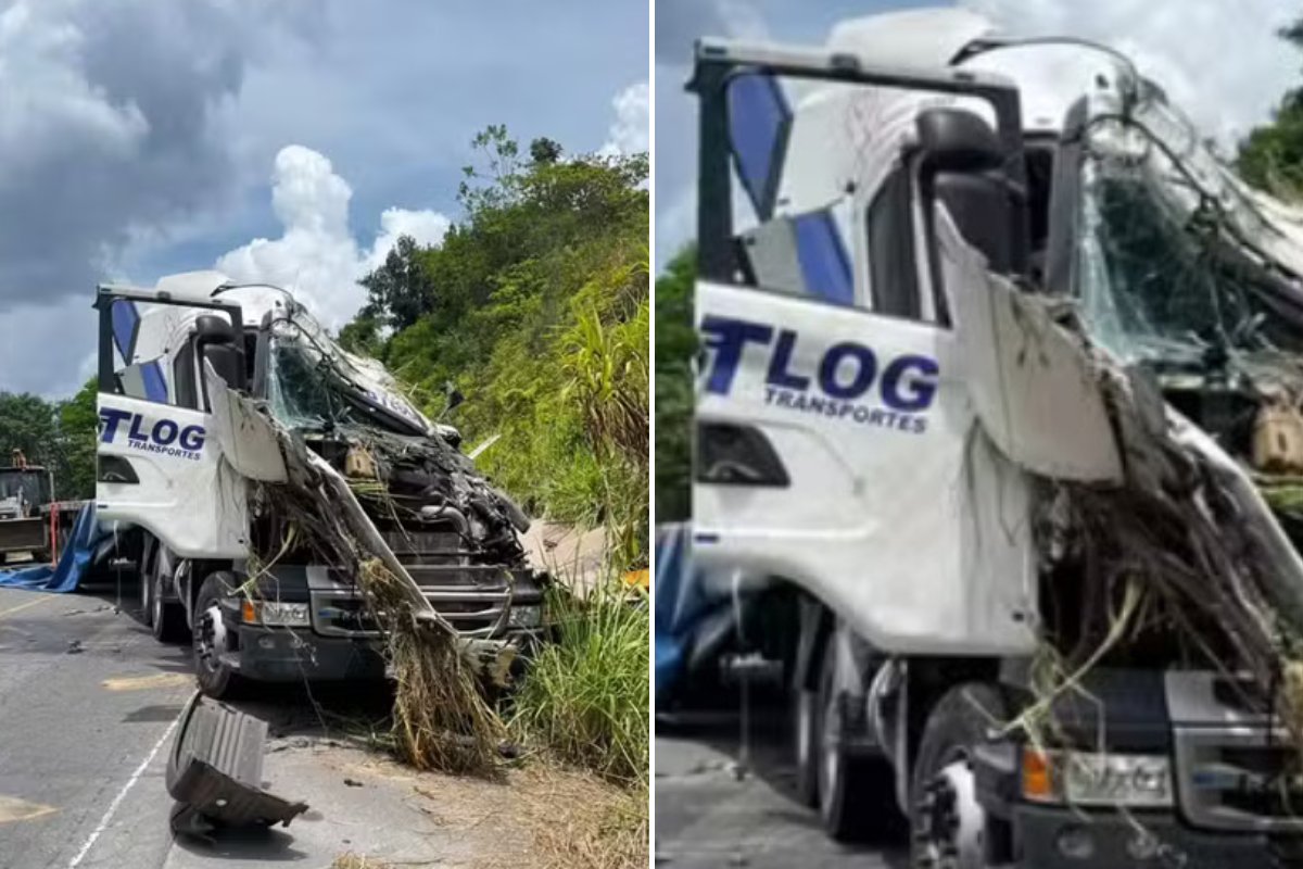 Motorista morre após perder controle de carreta e bater em barranco na Bahia