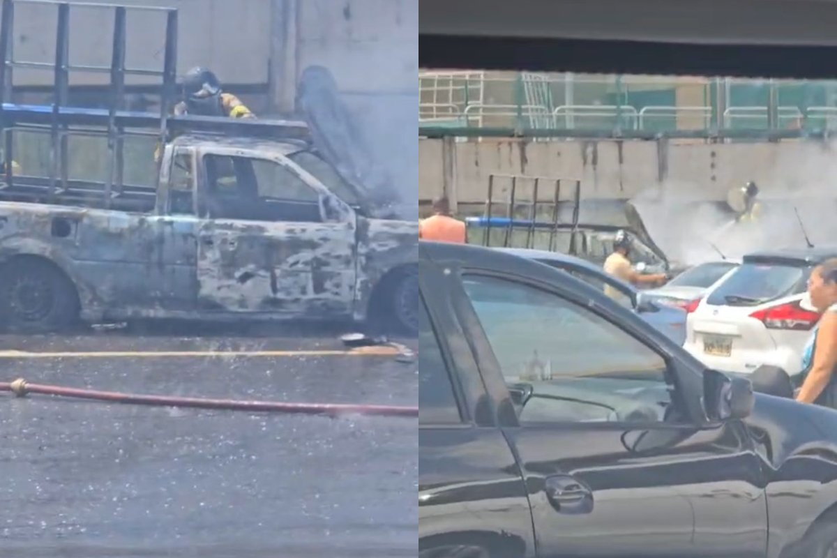 Vídeo: caminhonete pega fogo e trânsito fica congestionado na LIP, em Salvador