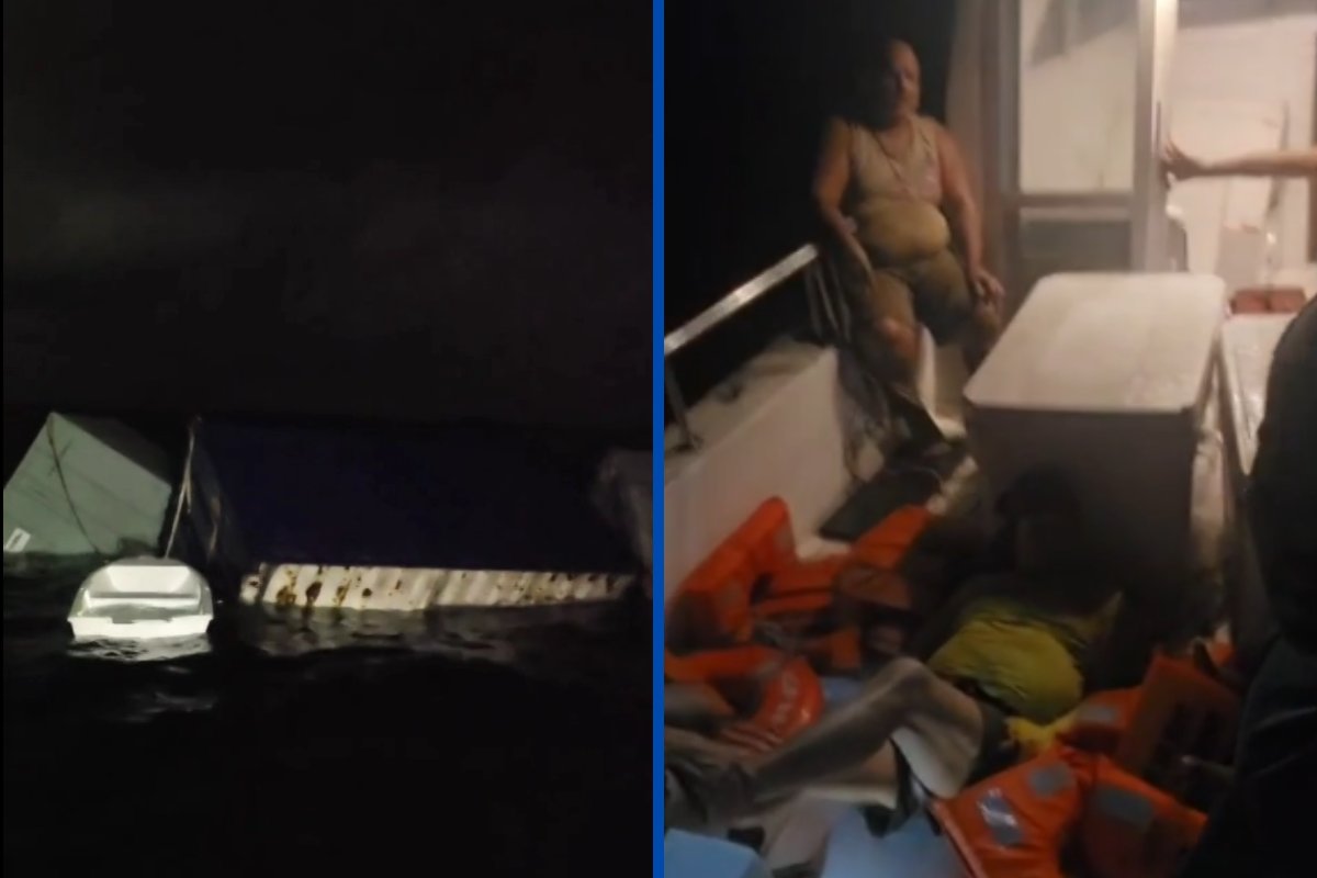 Vídeo: navio de carga naufraga em Pernambuco e moradores saqueiam a carga