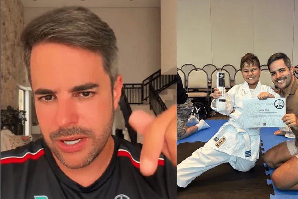 Vídeo: Marido de Simone Mendes, tira celular do filho para ensiná-lo uma lição