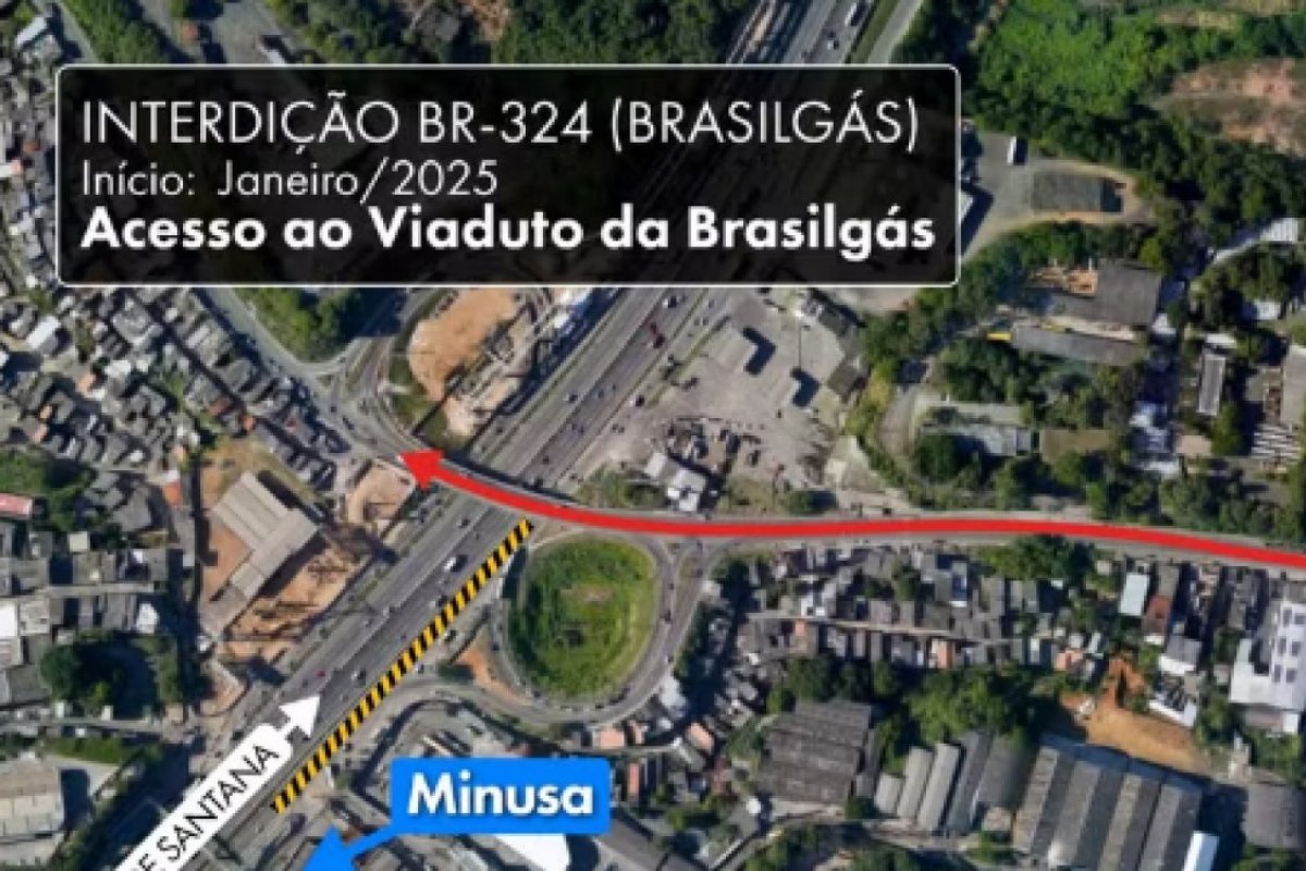 Obra modifica tráfego em trecho da BR-324; confira as alterações