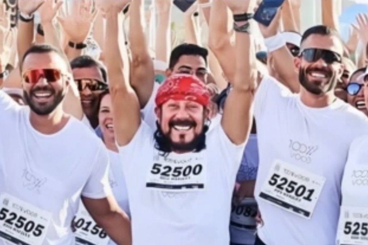 Ao lado de seus filhos, Rafa e Pipo, Bell Marques reúne mais de quatro mil pessoas na corrida ‘100% Você’!