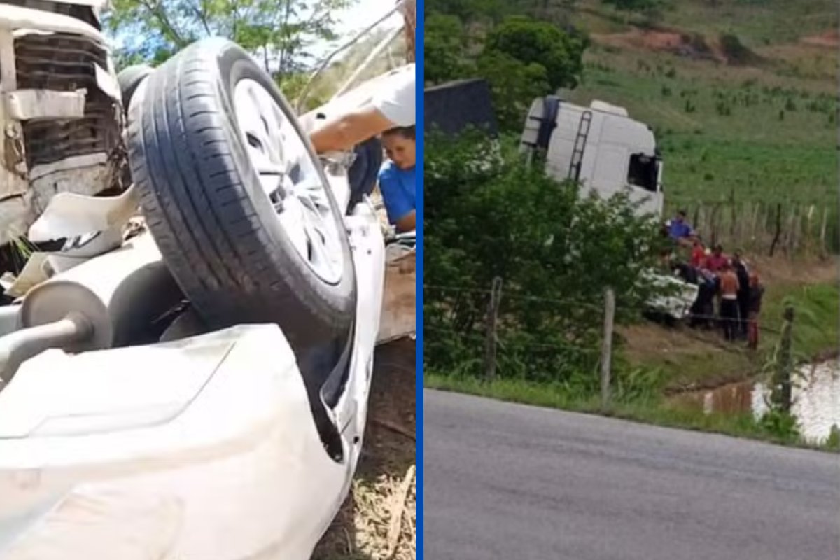 Batida entre uma carreta e dois carros mata seis pessoas na BR-110; crianças estão entre vítimas