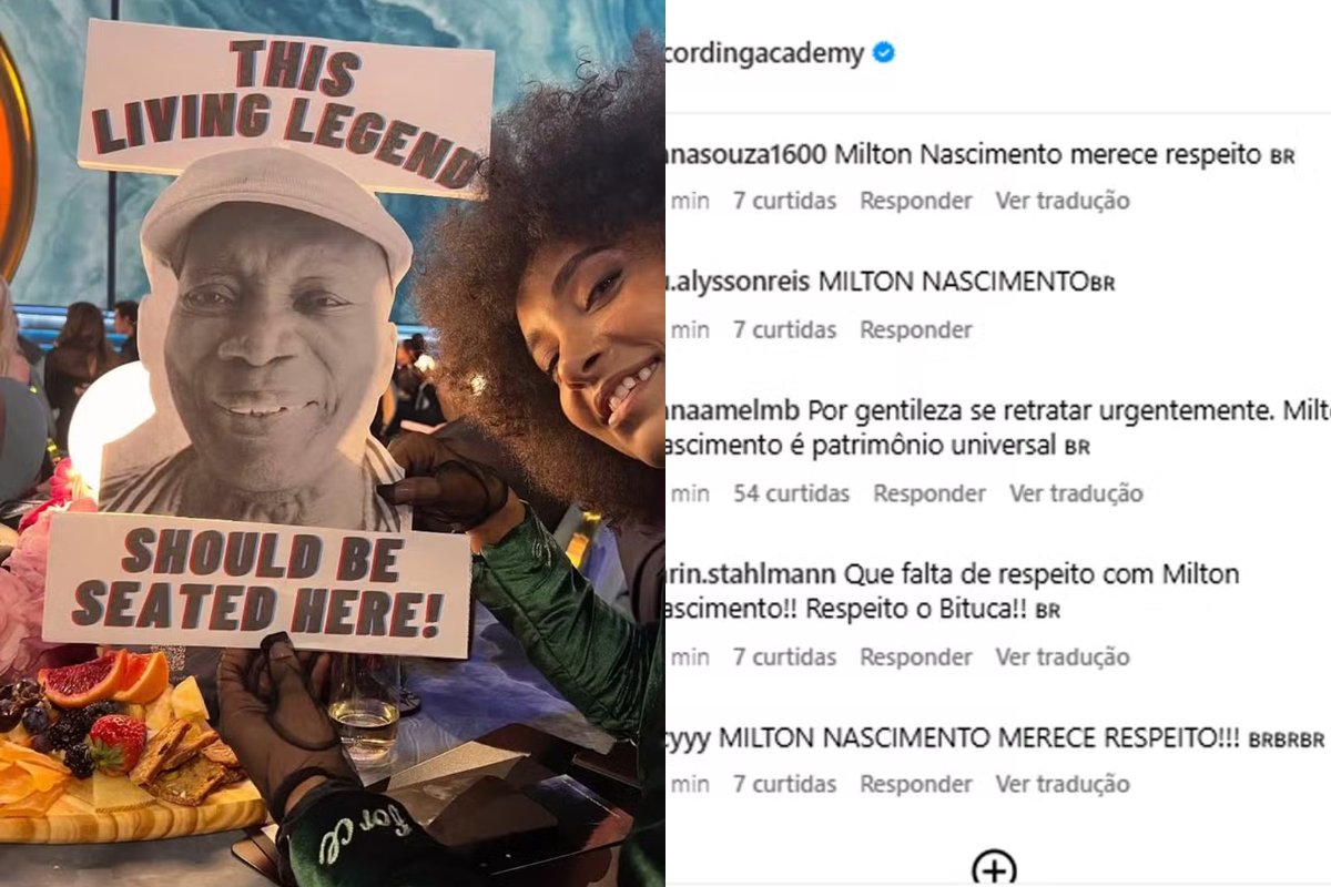 Brasileiros protestam nas redes sociais após Milton Nascimento ter assento negado no Grammy
