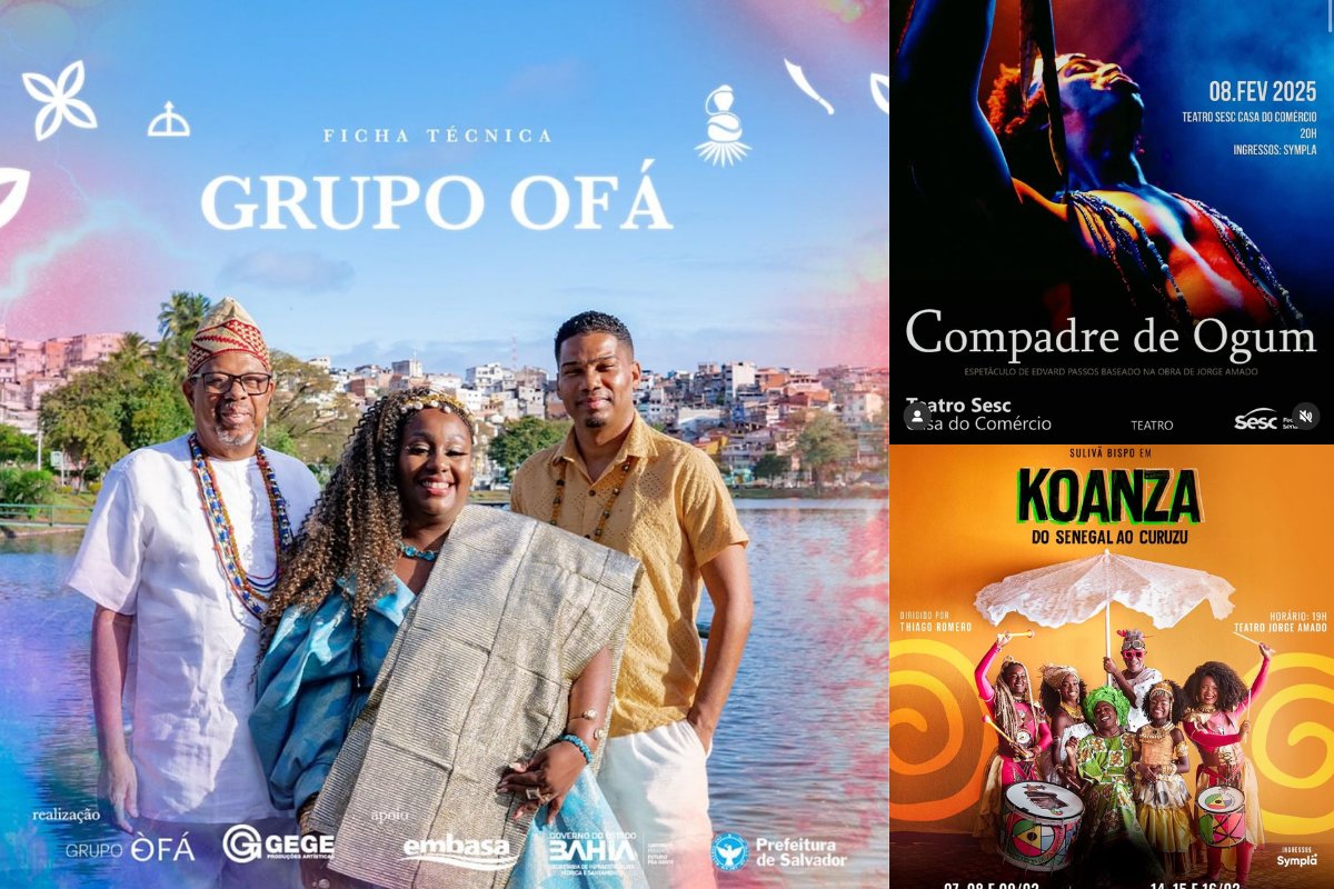 Agenda Cultural: Grupo Ofá, Compadre de Ogum e Koanza; confira a programação para este fim de semana