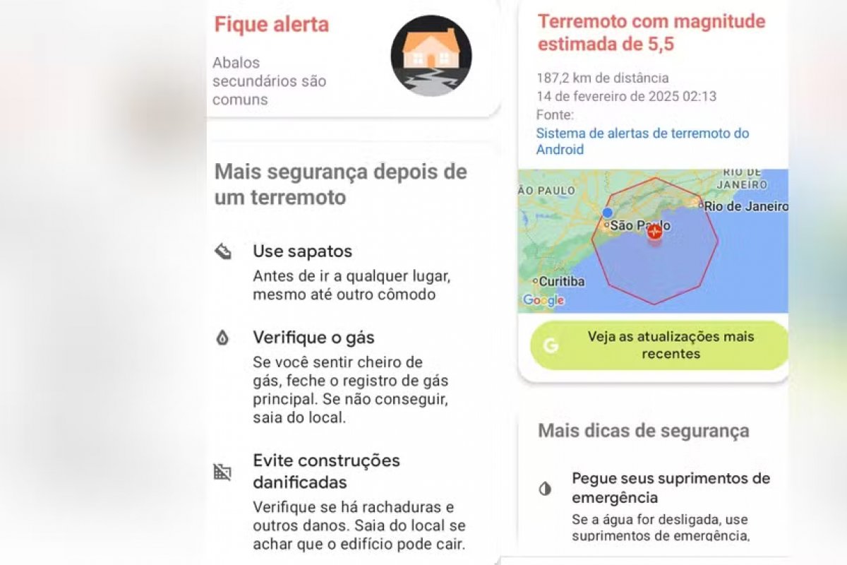 Anatel afirma que vai apurar encaminhamento de alarme falso de terremoto para aparelhos Android