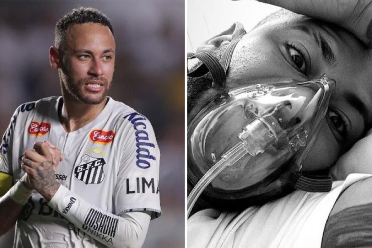 Neymar aparece usando inalador e deixa torcedores do Santos desesperados; veja.