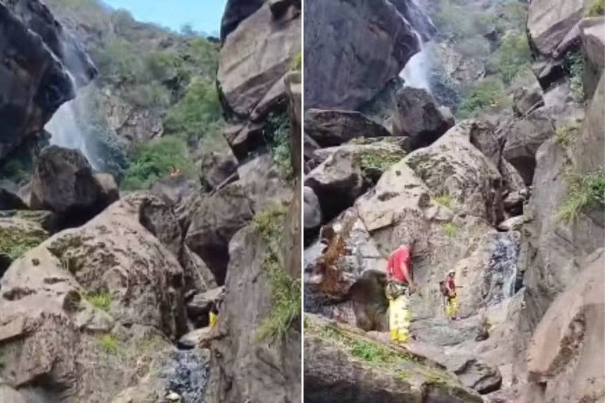 Homem morre após cair de cachoeira com 80 metros de altura na Bahia