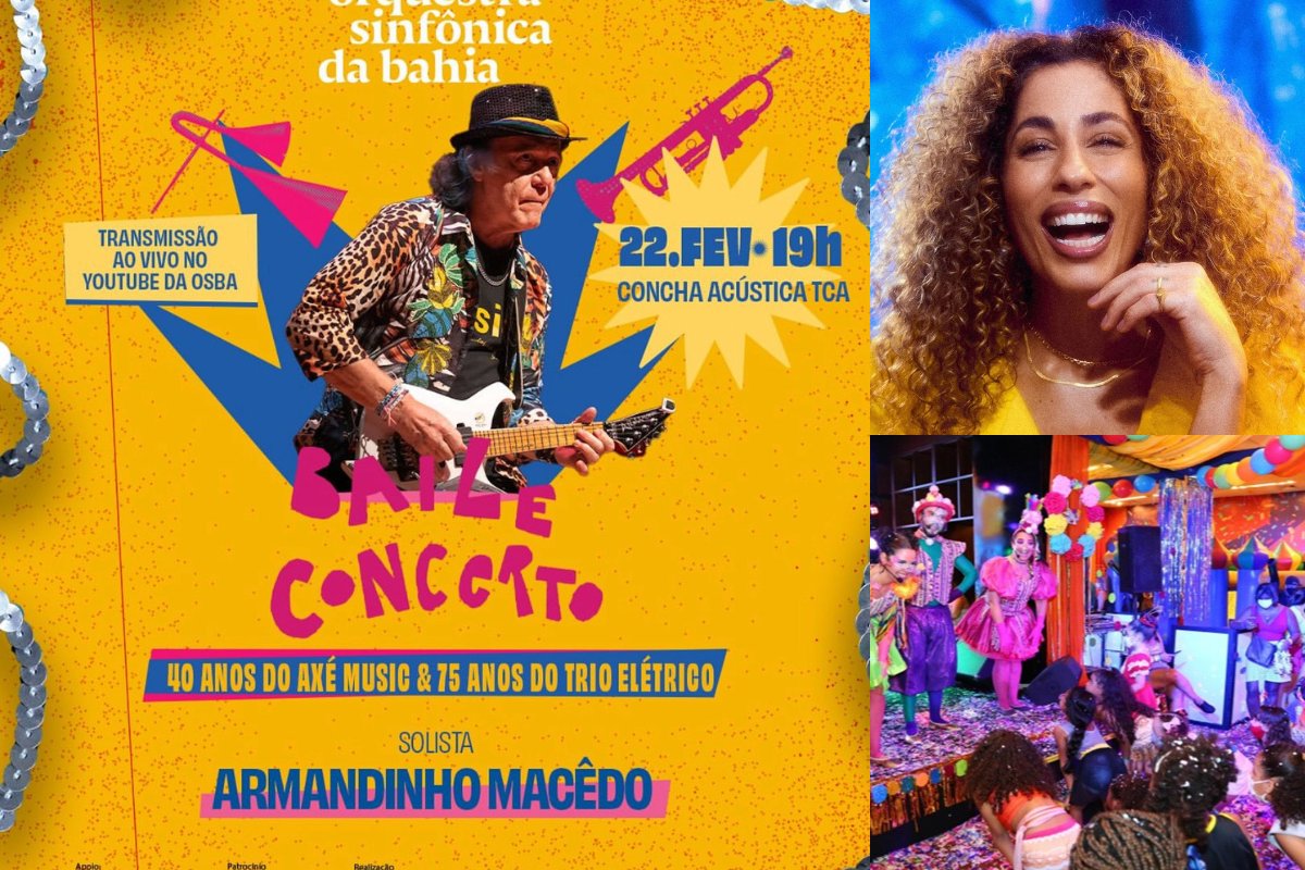 Agenda Cultural: Axé 40 anos da OSBA, Marcia Castro e ‘Bailinho Caixa com Strifolia’; confira a programação para este fim de semana