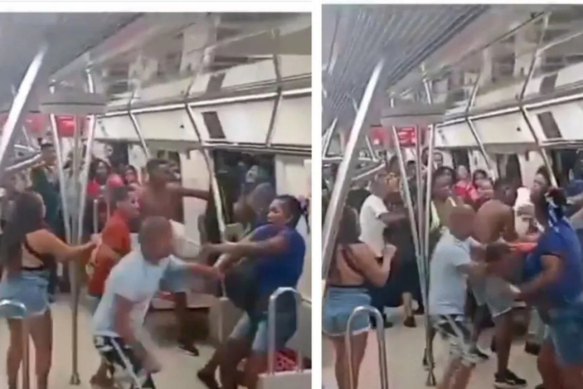 Vídeo: Briga generalizada é registrada no metrô de Salvador