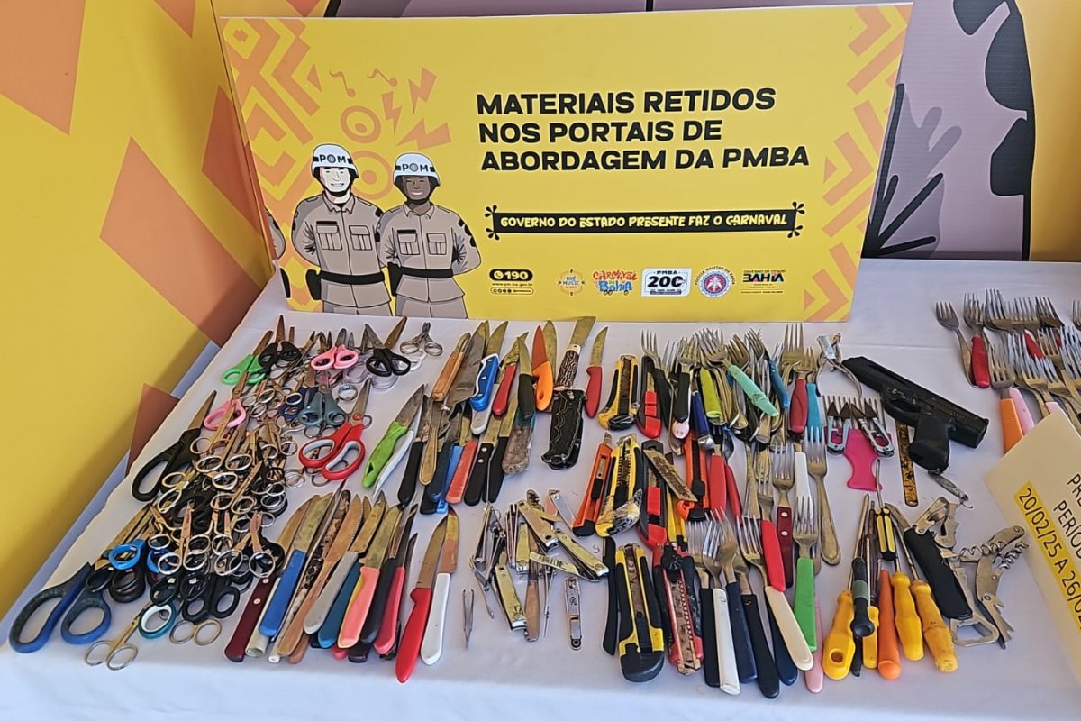 PM retém 301 objetos proibidos no 1º dia de carnaval