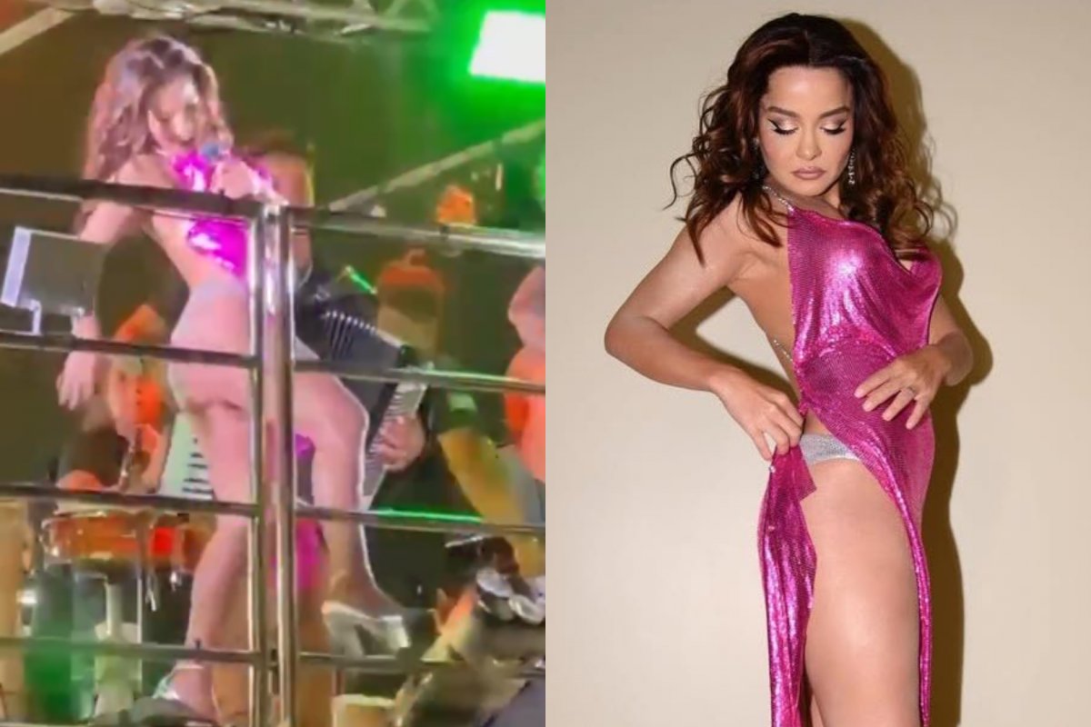 Vídeo: Vestido de Maiara arrebenta e quase deixa cantora nua