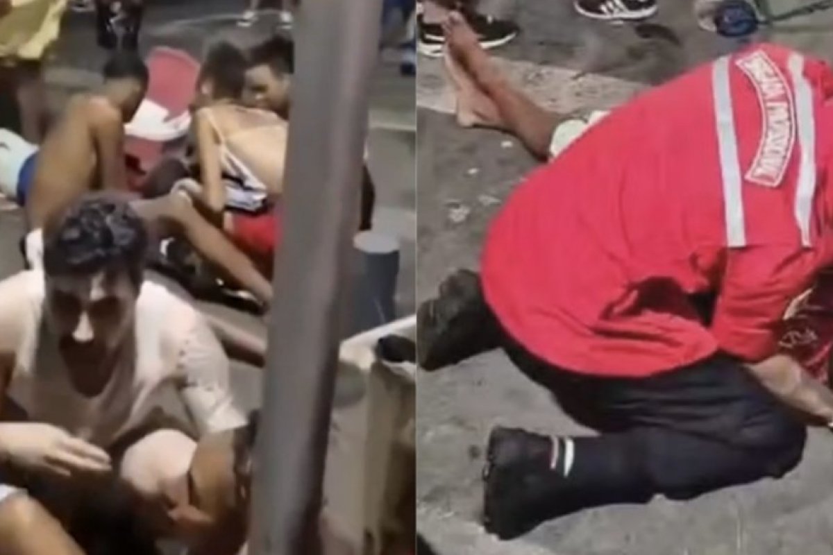 Veja vídeo: Foliões passam mal após PM usar spray de pimenta!