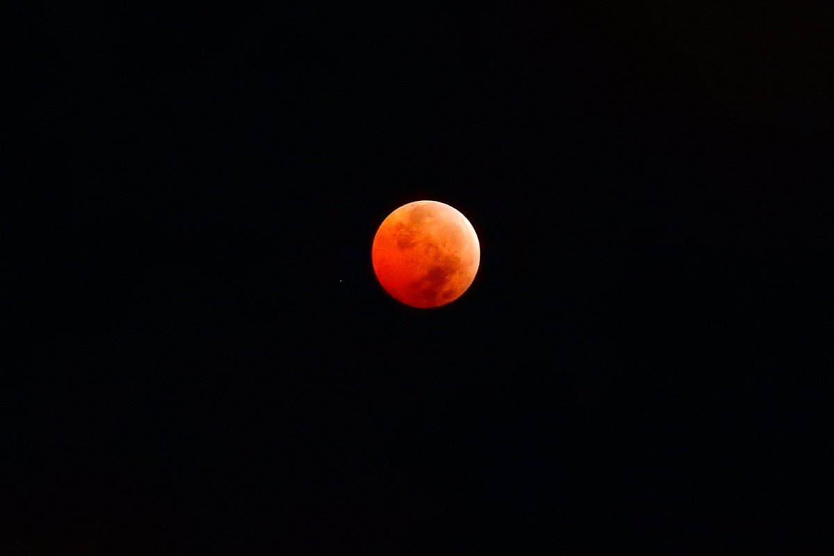 'Lua de Sangue': veja fotos do eclipse total da Lua visto no Brasil