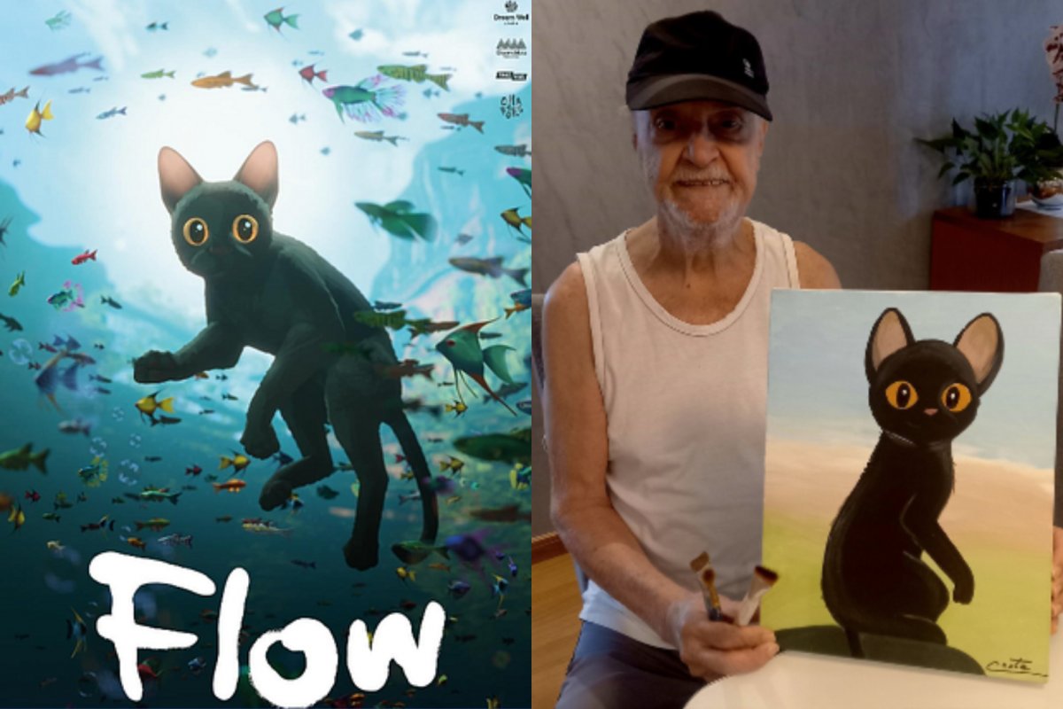 Diretor de "Flow" compartilha pintura de brasileiro nas redes sociais