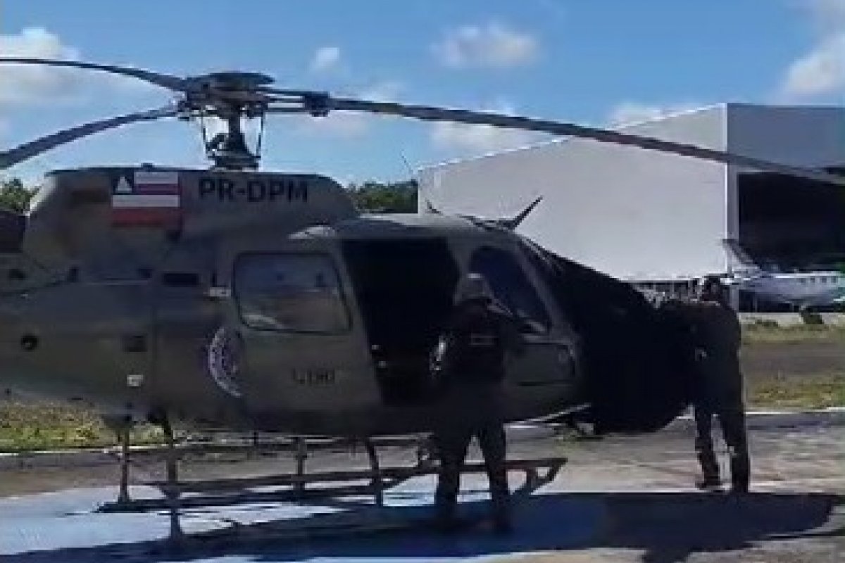 Vídeo: helicóptero da PMBA transporta fígado para transplante em Salvador