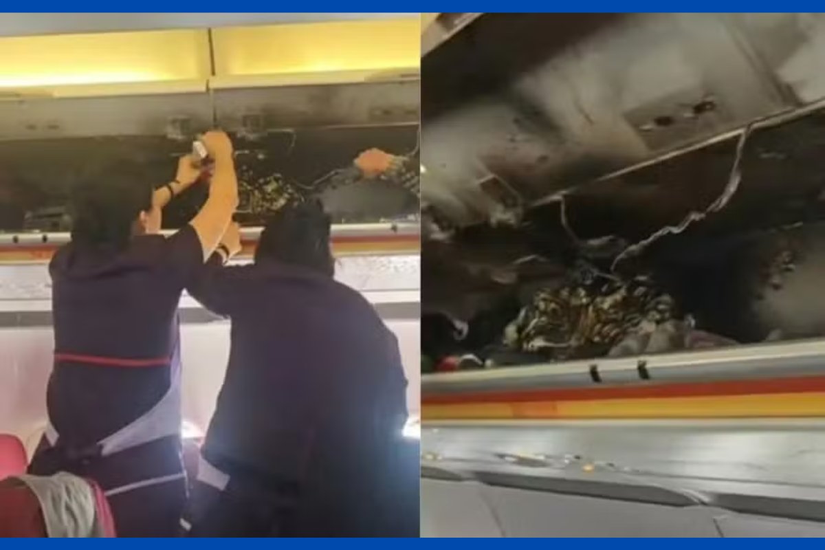 Vídeo: passageiros de voo chinês usam garrafa de água para apagar incêndio em avião