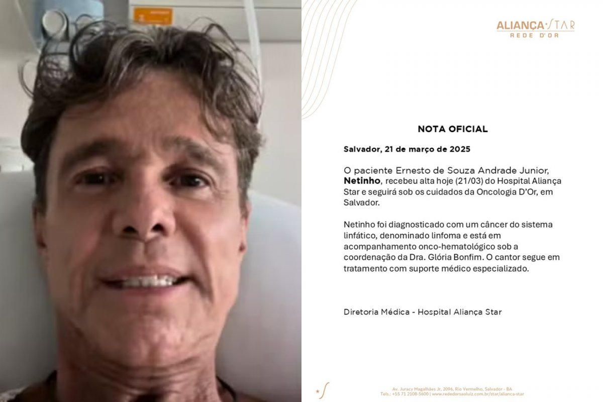 Cantor Netinho é diagnosticado com câncer do sistema linfático