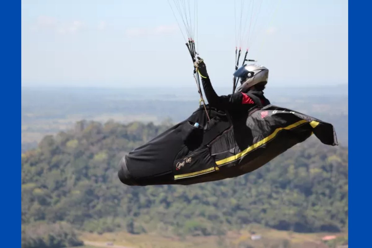 Empresário alagoano realiza voo de parapente por horas e estabelece novo recorde na modalidade em Sergipe