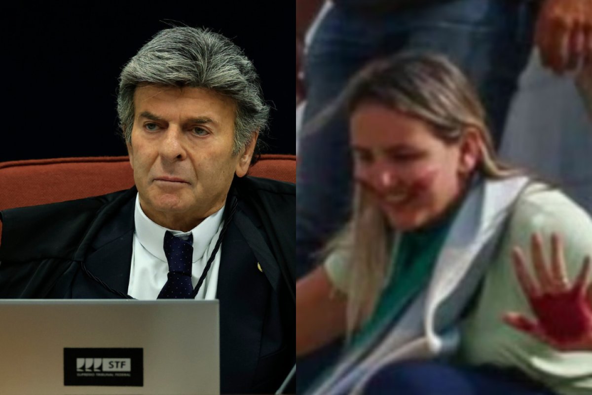 Revisão de Fux sobre pena busca identificar se mulher que pichou estátua invadiu o STF